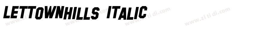 LettownHills Italic字体转换